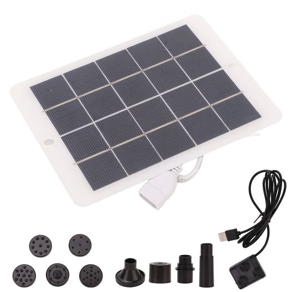 3W 5V Solcellevannpumpe Solfontene Utendørslandskap DC KLB