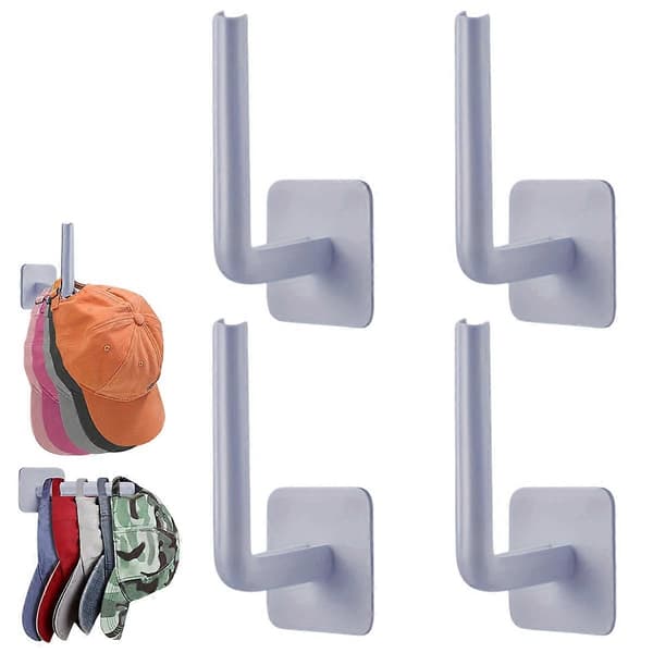Hat Rack for Hat Storage, Multifunctional Hat Organizer, Strong Adhesive Hat Hooks for Wall Hat Organizer for Baseball Caps