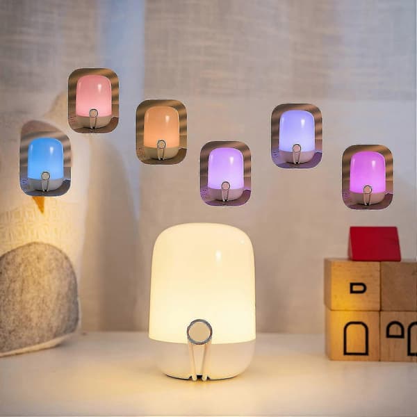 Portable Nursing Night Light LED Care Lamp Adjustable Brightness with 7 Colors