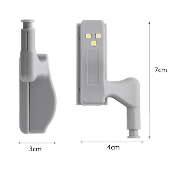 6 st LED gångjärnsljus skåpsljus gångjärnsdämpningsljus skåpsbottenljus kök hängande skåp skoskåpsljus varmt