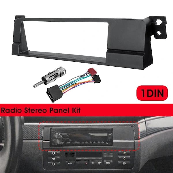 Bilradio Fascia Adapter Panel til 3-serie E46 1998-2005 CD DVD Stereo Ramme Installationssæt