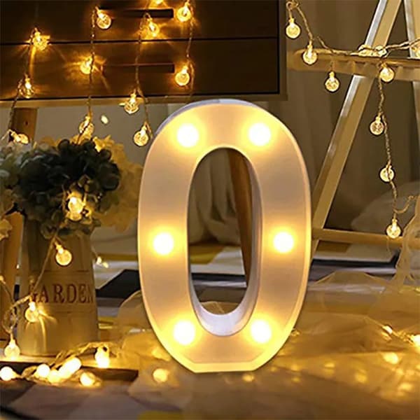 LED-nummerlampe for bursdagsfest, bryllup og ferie hjemmebar