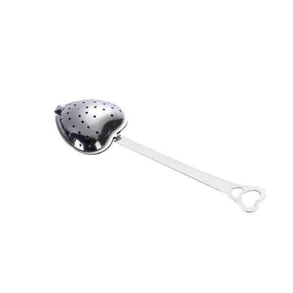 1 stk. hjerteformet tesil, rustfrit stål, net