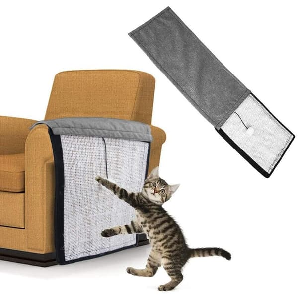 Cat Scratch Mat, 2 in 1 Use Cat Scratch Mat & Natural Sisal Fabric Sofa Furniture Protector Cat Scratch Cover