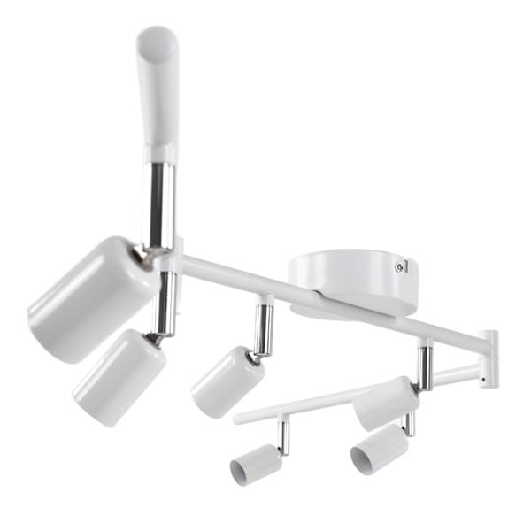 Track System Rotatable Lamp Head 6-Way Ceiling Spotlight GU10 Socket 85-265V White
