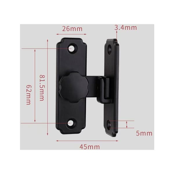 Door Lock, Barn Gate Lock, 90 Degree Latch Buckle, Sliding Latch