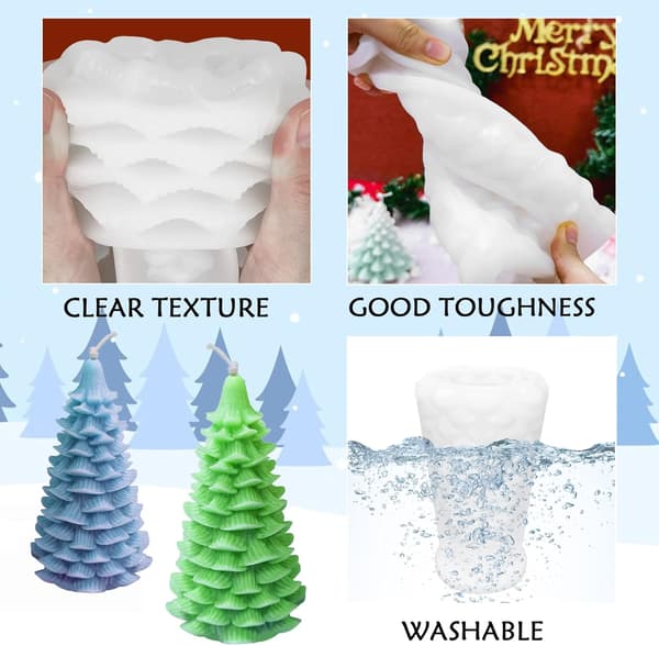 3D Stor Julgranformad Ljusform för Ljustillverkning i Resin