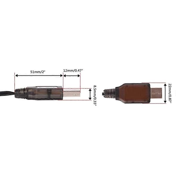 7.4V SM4P Omvendt Oplader 4-bens Lithium Batteri USB Omvendt Ladekabel