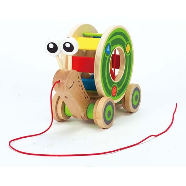 HAPE Lönn Dra-längs-snigel - Färgglad formsorterare - För barn från 12 månader Beige Multifärg 1 Multifärg 1