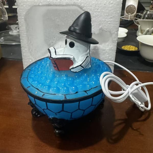 Halloween Party Ghost Bubble Bath Lamp, Halloween Ghost Night Light, Cute LED Lamp for Bathroom Decor