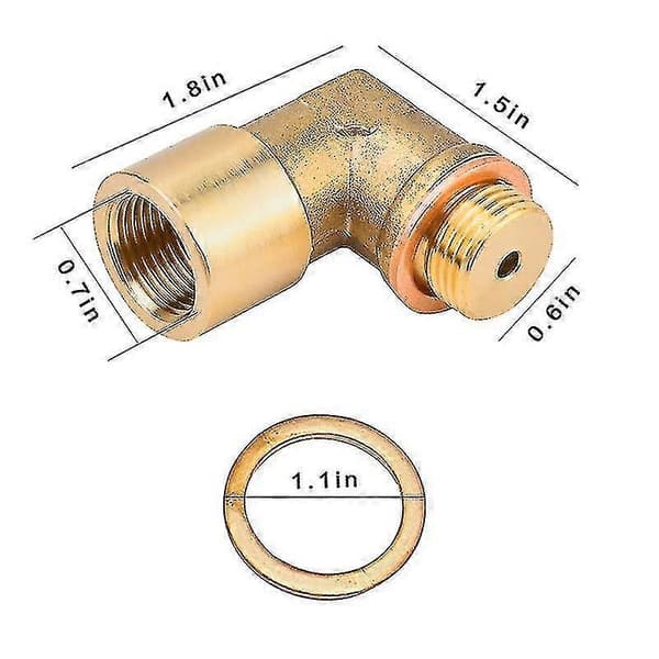 Uppgraderad M18 x 1.5 O2 Syresensor Förlängare Spacer 90 Grader 02 Bung Förlängning