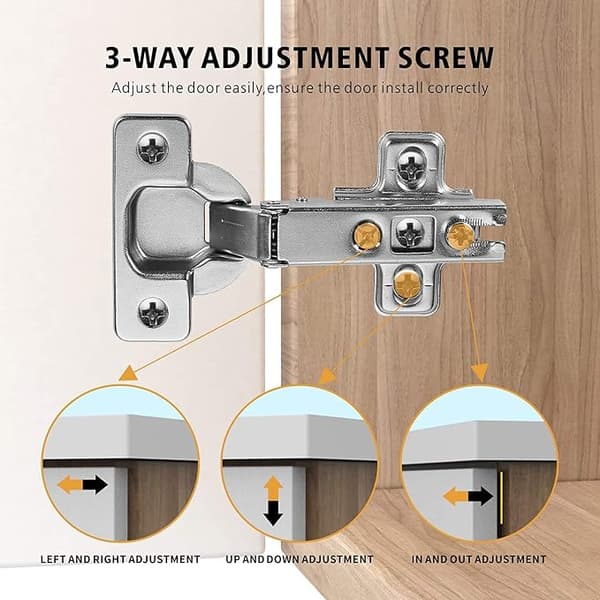 Partial Overlay Kitchen Cabinet Hinge, 110° Opening Angle Cabinet Door Hinge Kitchen Cabinet Door Hinge