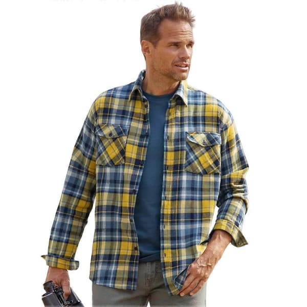 Atlas For Men Ternede flannelsskjorte til mænd