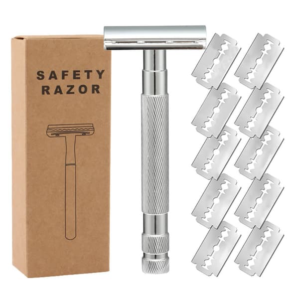 Twin Manual Razors for Smooth Skin, Multiple Colors Available Silver Silver Silver