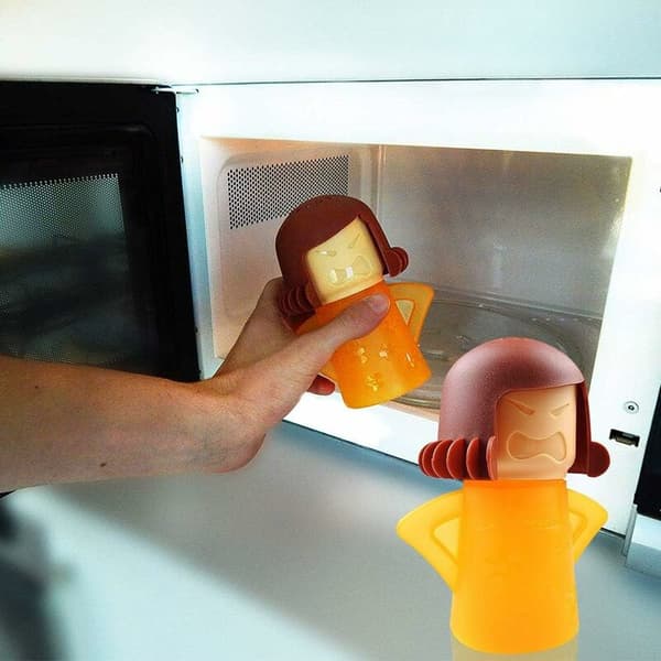 Angry Mama Steam Cleaner - Microwave Cleaner Suitable for Kitchen, Refrigerator, Yellow, 1 pc-