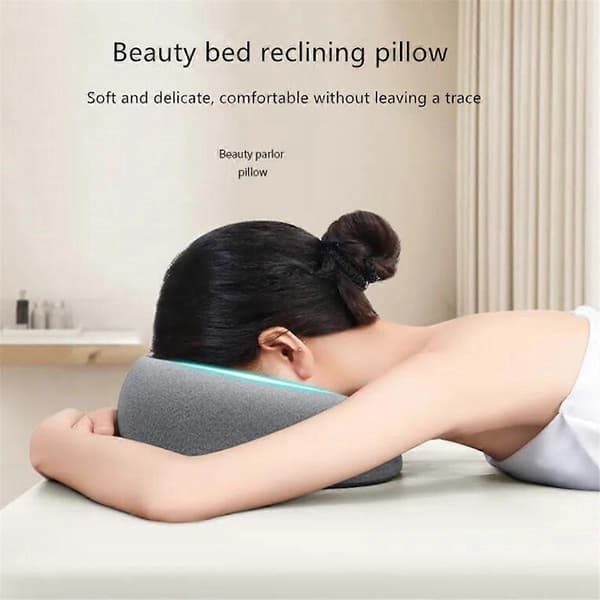 Ergonomic Lying Pillow Memory Foam Headrest Pillow Body Massage Face Support Pillow for Beauty Salon-B