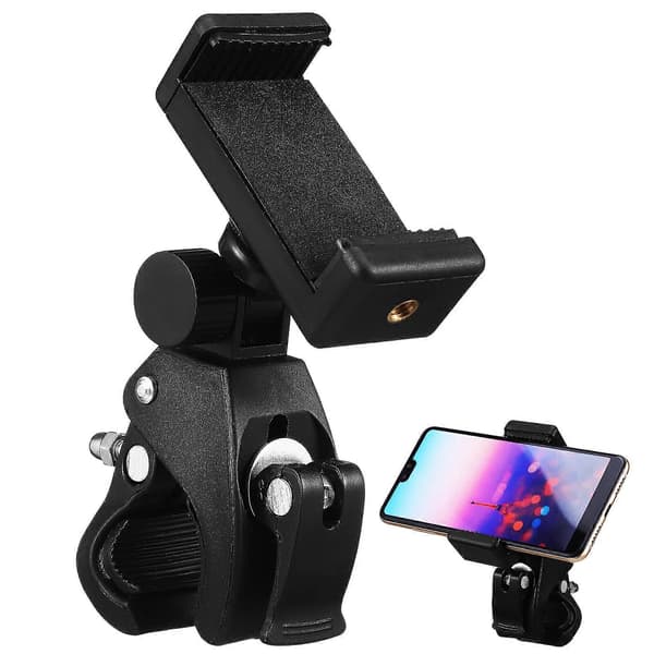1 sæt mikrofonstativ telefonholder justerbar telefonholder mikrofonstativ telefonklips