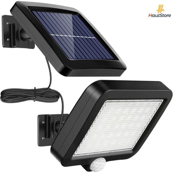 Outdoor Solar Lamp with Motion Sensor, 56 LEDs, 120° Waterproof Garden Solar Light with 5m Cable [A++][DB]