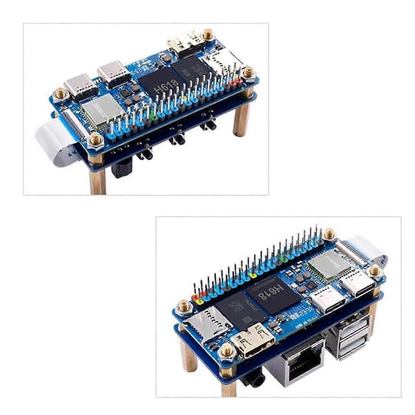 Til Zero 2 W udvidelseskort+etui 100M netværksport+USB 2.0+analog lyd- og videointerface