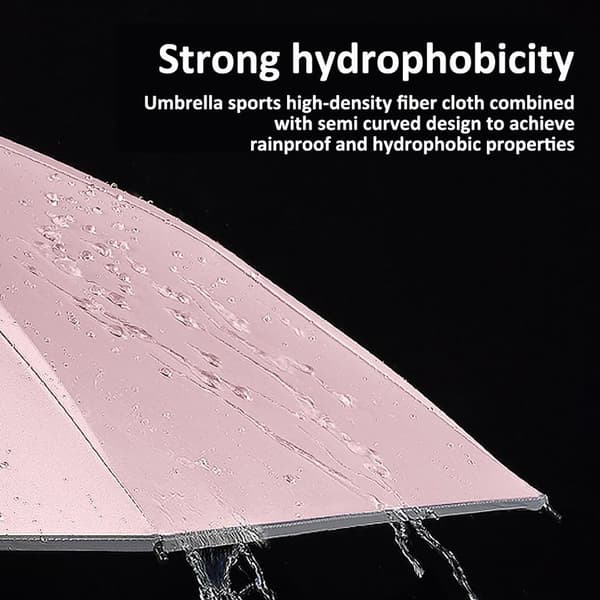 Trefoldbar vinylparasoll, rosa KLB