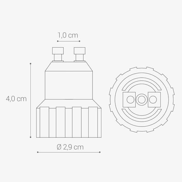 4-stikadapter - GU10 til E14 fatningskonverter - Bajonetbase lampeholderadapter til halogen-LED