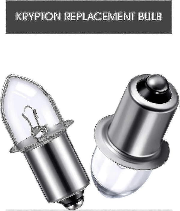 Krypton erstatningspære bajonettfatning for 3D/4D lommelykter, 6-volt 0.75A, 3-pakning [DB] 3 3