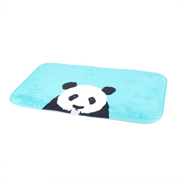 Dørmatte innendørs dekorasjon sklisikker utendørsmatte 40 cm x 60 cm (blå panda)