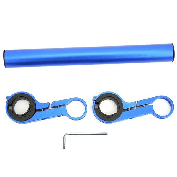 Multifunctional Bicycle Handlebar Extension Frame, Extension Bracket, Bike Light, Flashlight Holder, Bicycle Equipment, Blue Double Bracket (20m)