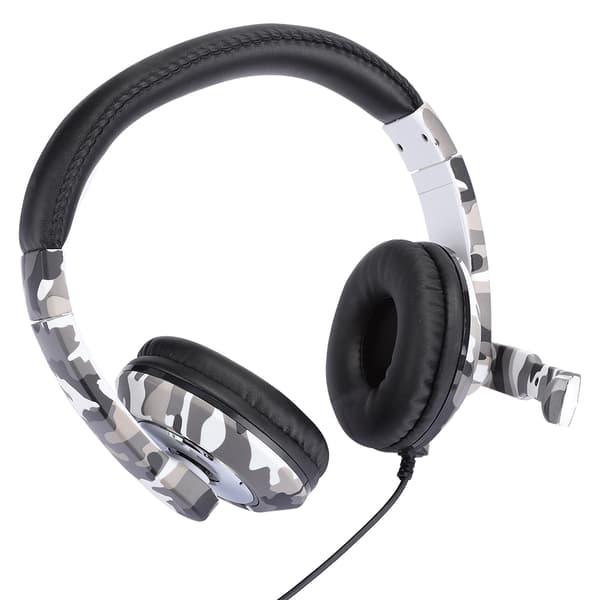 Hodebåren telefon datamaskin spillhodetelefoner headset for PS4 hvit kamuflasje