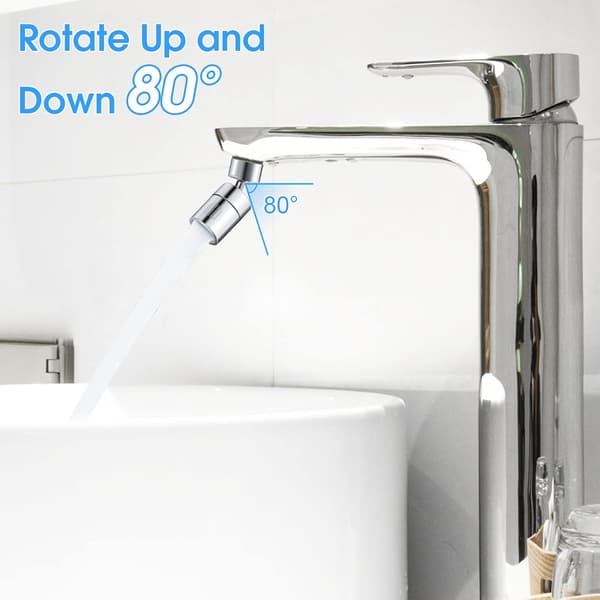 Blandare kranluftare, dubbelfunktion 360° rotationsbar kranmunstycke
