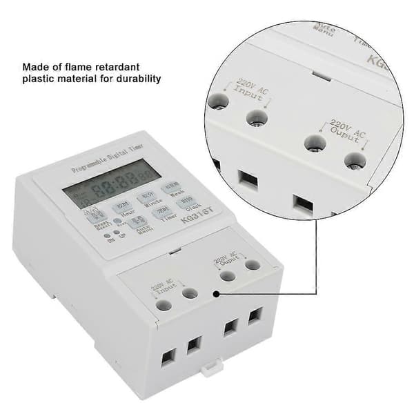 Mini AC 220V 1W 30A Digital Timer Bryter Programmerbar Kontroll Timing Bryter