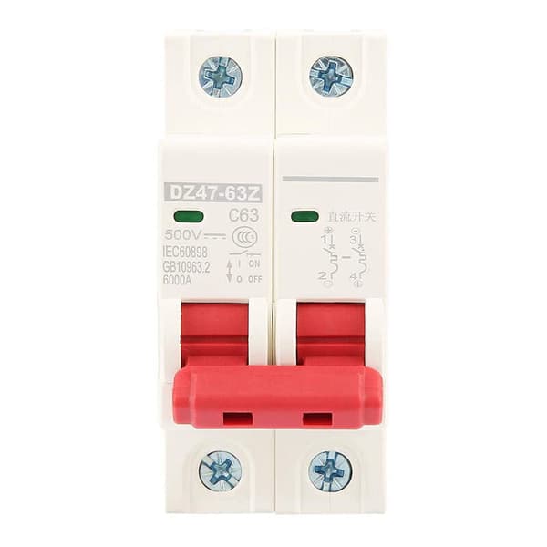 Afbryder Fotovoltaisk afbryder 2P DC 500V 63A Afbryder DZ47-63Z-2P Afbryder