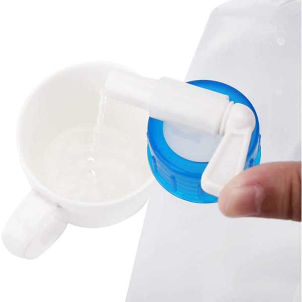 10L 15L 20L Premium hopfällbar portabel vattenbehållare med tappkran, BPA-fri vattenförvaringsdunk, hopfällbar vattenbehållare för utomhuscampingresor 15L