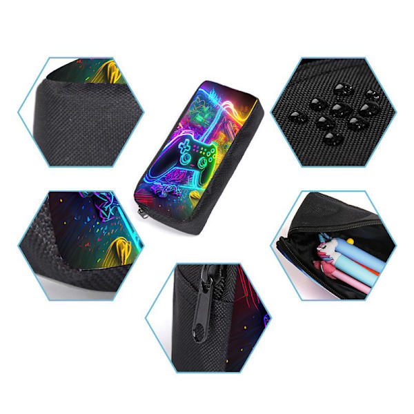 Student Backpack 3-piece Lightweight Waterproof Kids Backpack Lunch Bag Pencil Case (Type 14)