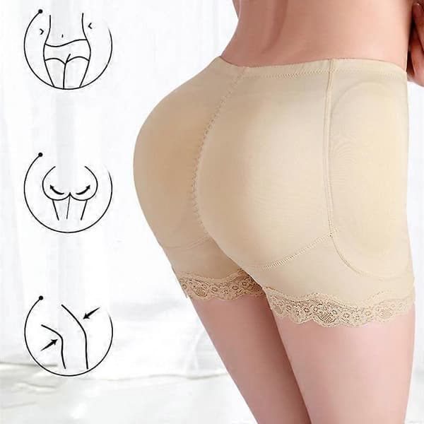 EVAGO Damebukser med polstring til numseløft, sømløse hofteforstærkere, shapewear-shorts BEIGE S BEIGE S