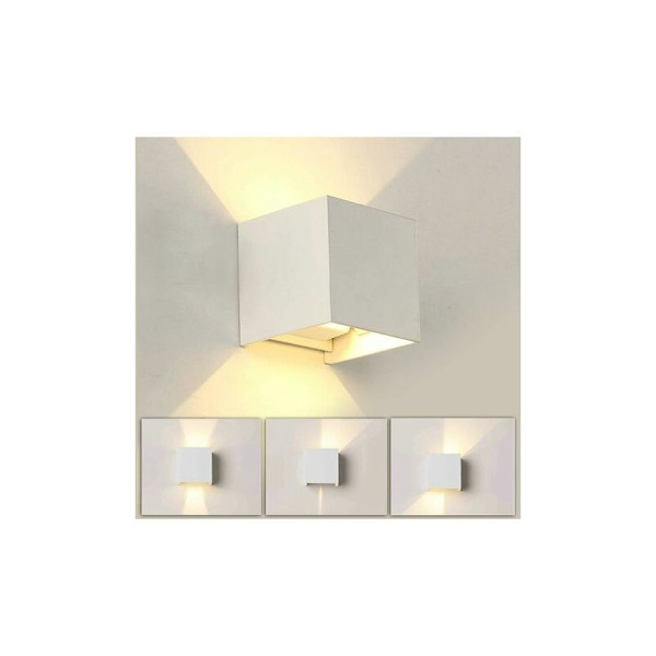 2-pack 6W LED-vägglampor för vardagsrum, sovrum, matsal, varmvitt