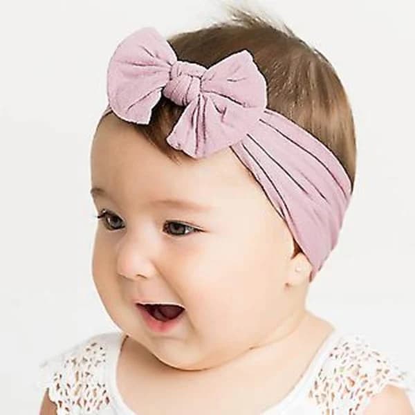 Elastic Hair Ties for Babies, Bow Headband, Stretch Knotted Headband (Style C)[CO]