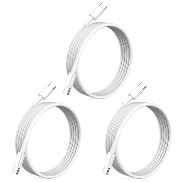 3-pack 2m Lightning-kabel för laddning och överföring, 2 st USB-C Vit 3-PACK 2M laddningskabel 3-PACK 2M laddkabel