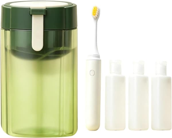 reisedispenserflaske for væsker 50 ml, bærbar og lekkasjesikker, 4 grønne - Grün