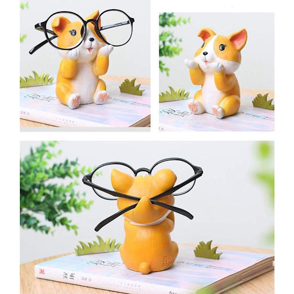Creative Corgi Glasses Holder Eyeglass Case Display Home Decor