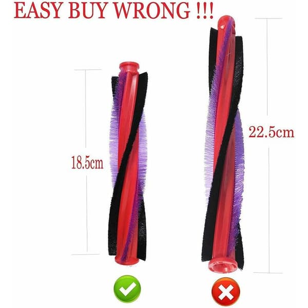 Vacuum Cleaner Roller Brush for Dyson V6/DC59/DC62/SV03 - High-Strength Material - 185mm Wide - Compatible with Specific Models