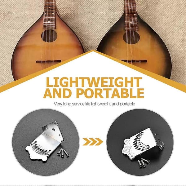 1 Set Metal Mandolin Tailpiece Parts 8 Strings Mandolin Part Accessories Guitar Tailpiece