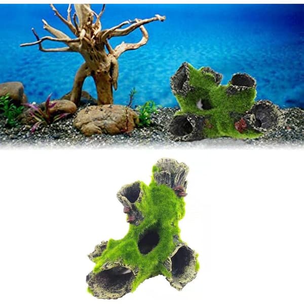 Middelaldersk harpiks akvarium ornament akvarium dekorasjon tilbehør Betta reptil slott ly