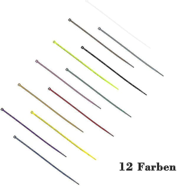 1200 nippusidettä, värilliset nippusiteet 100 * 2,5 mm - Värilliset nippusiteet -