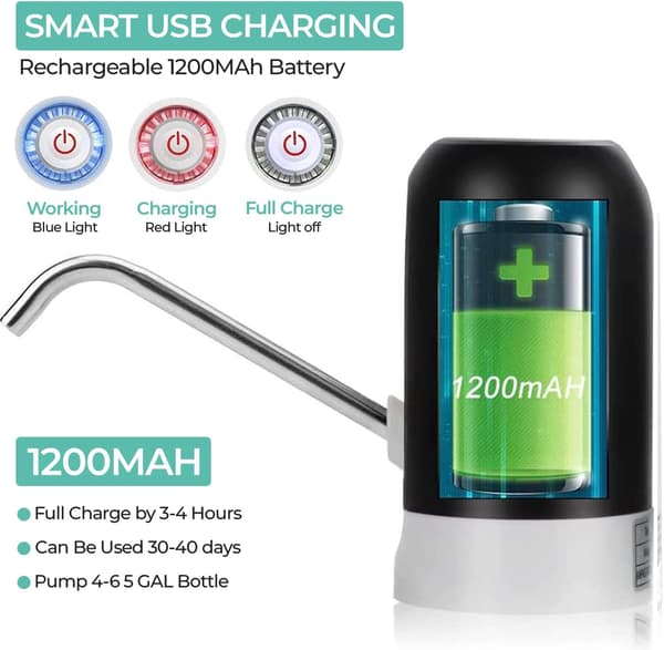 Automatisk vanndispenser - Egnet for vanndispensere, elektriske vannpumper, USB-ladedispensere, BPA-fri silikon