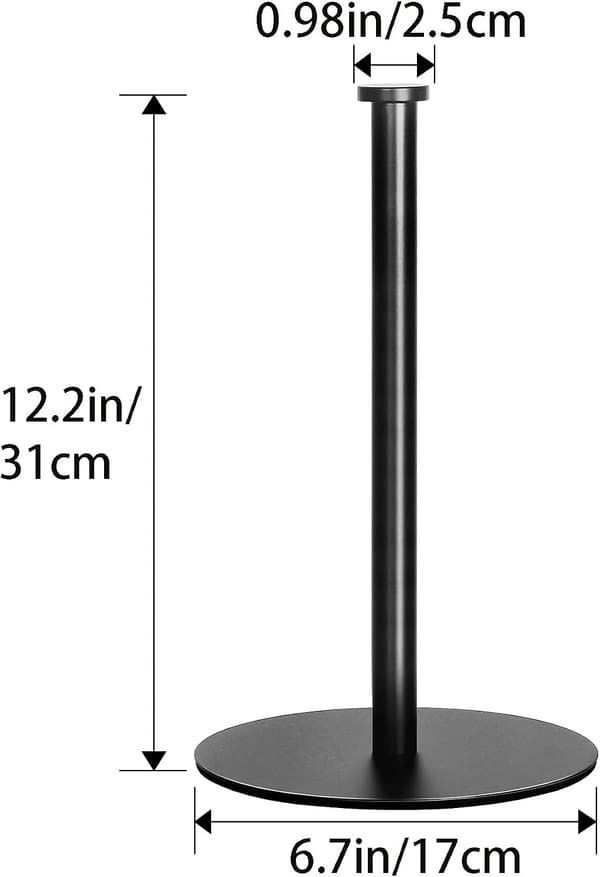 Talouspaperiteline Työtaso Musta Keittiörullateline (Musta)