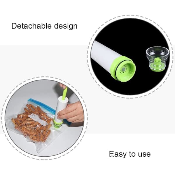 Vakuumförpackningspåse Handpump Manuell Kompressionspåse Luftpump Bärbar Mini Sugpump för Resor/Mat/Utrymmesbesparing