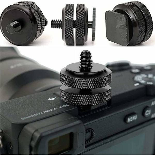 Camera Hot Shoe Adapter, Hot Shoe Adapter for Camera, Adapter Screw, 1/4 \" Thread