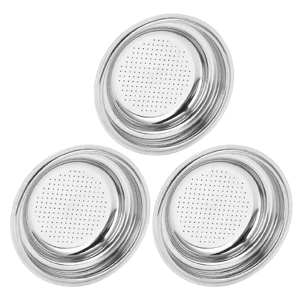 3 stk. Rustfrit Stål Kaffefilter 51mm Tryksat Filterkurv Genanvendelig Kaffepulver Filter Skål [DB]