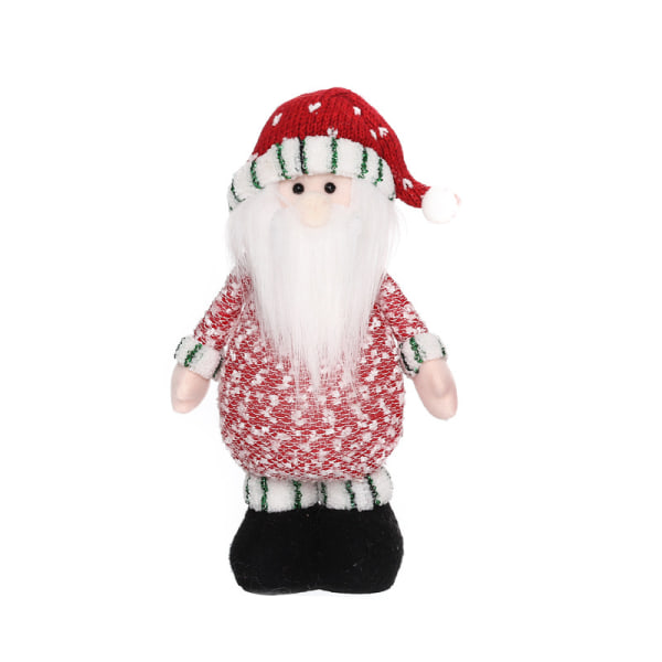 Nya juldekorationer Glödande jultomte Snögubbe älg Docka Ornament Ljus stående docka (gammal man)